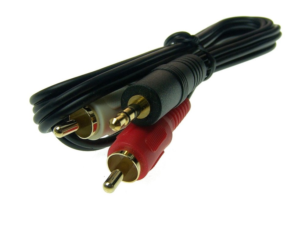 Kabel Klinke auf Cinch 3,5mm auf 2x Cinchstecker 1,5 Meter
