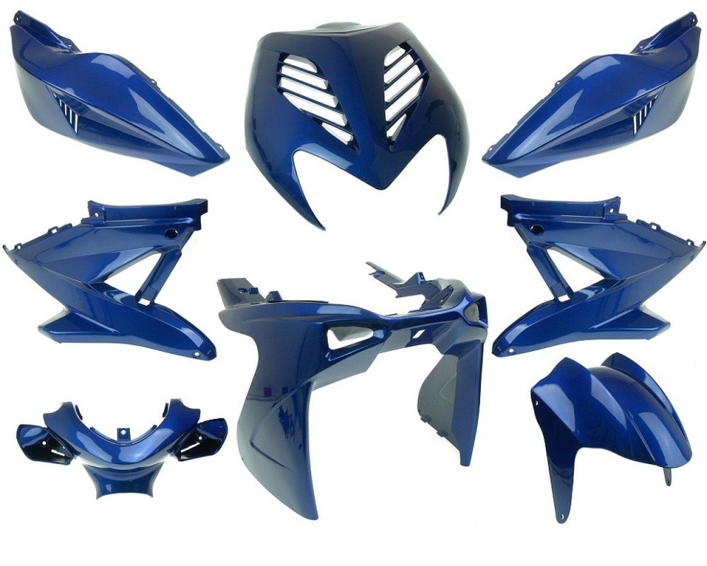 Verkleidungskit glnzend blau 8-teilig kompatibel fr Yamaha Aerox, MBK Nitro 50 100 bis Baujahr 2013 Set Satz