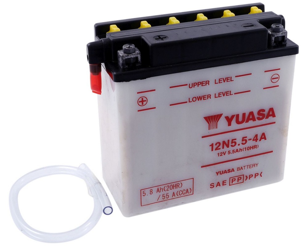 Batterie 12V 5,5Ah YUASA 12N5.54A, ohne Batteriesure