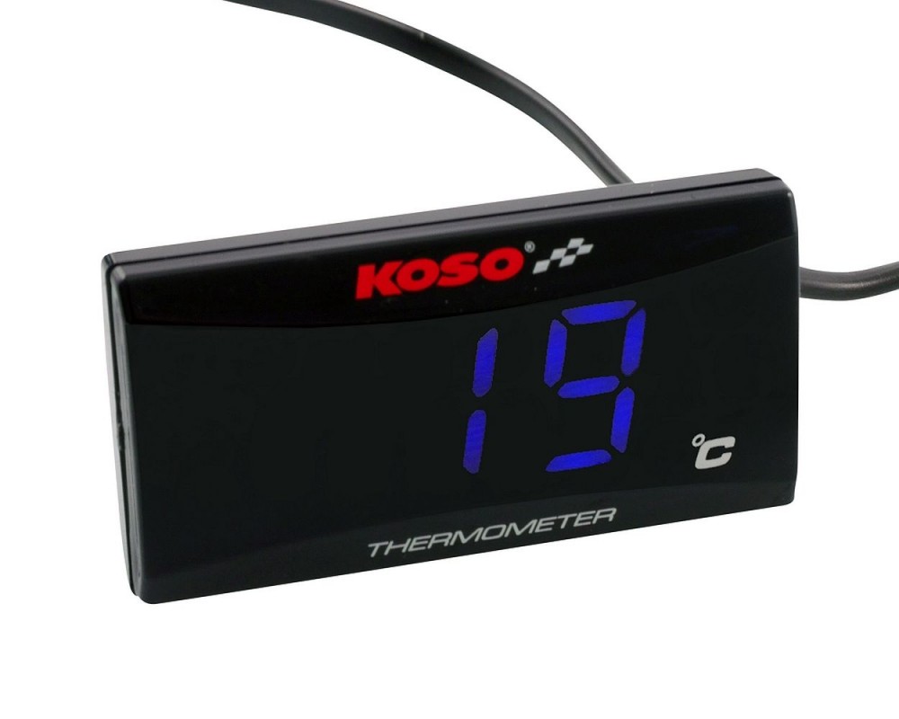 Temperaturanzeige KOSO SUPER SLIM digital, blau, l-, Wasser