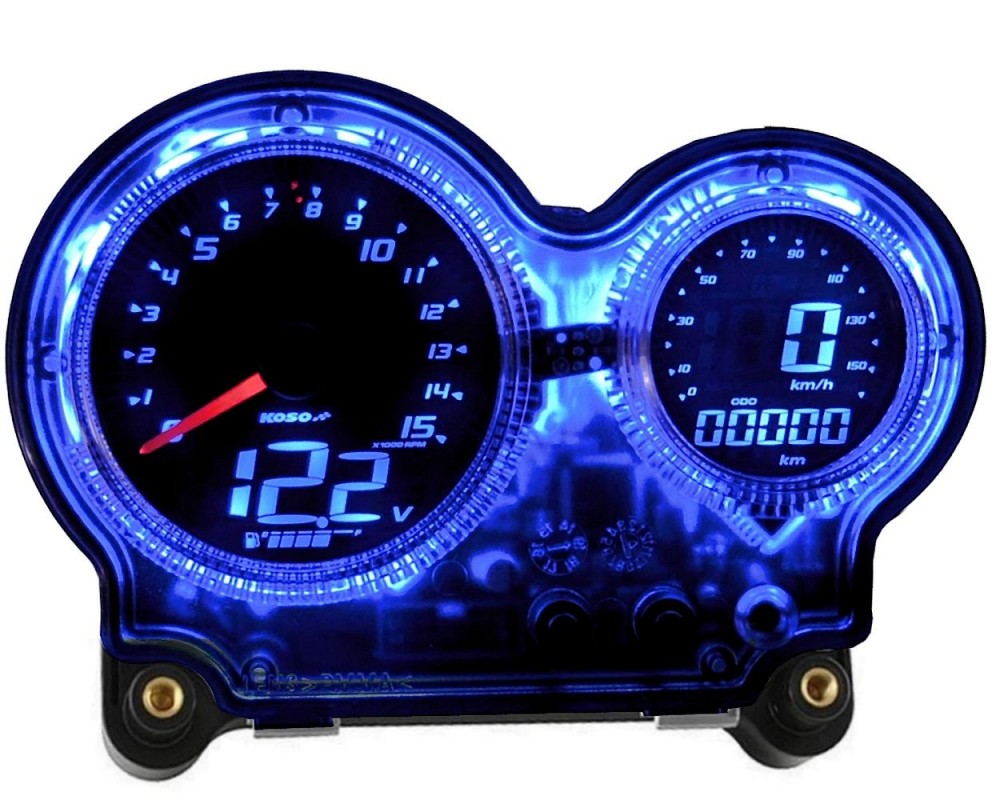 Tachometer KOSO GP EVO Style kompatibel fr Yamaha Aerox MBK Nitro Digitlal