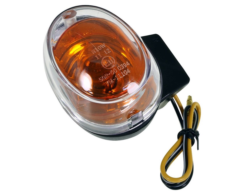 Blinker vorne rechts komplett mit Leuchtmittel (Glhbirne 12V 10W) kompatibel fr CPI, Keeway, MBK, PGO, Rieju und Yamaha Motorroller Ersatz Roller Mo