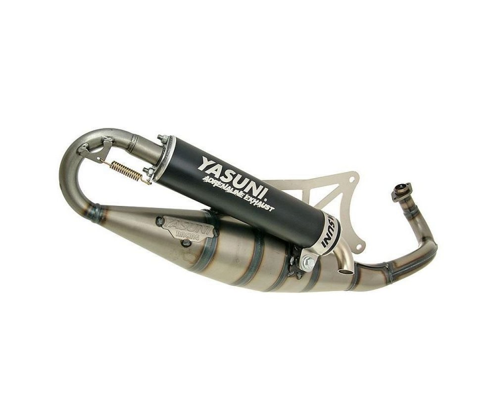 Auspuffanlage YASUNI Scooter R schwarz kompatibel fr Piaggio TPH, NRG, Zip SP, Gilera Runner, Stalker, Aprilia SR50 R