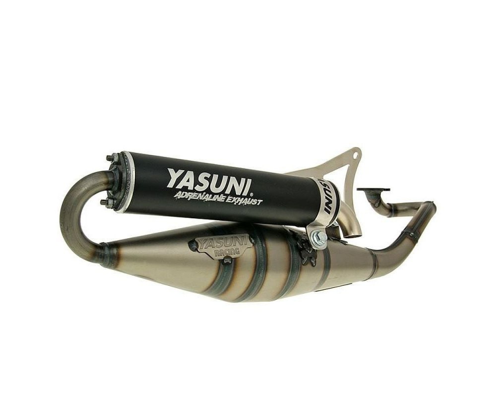 Auspuff YASUNI Scooter Z schwarz fr Minarelli liegend