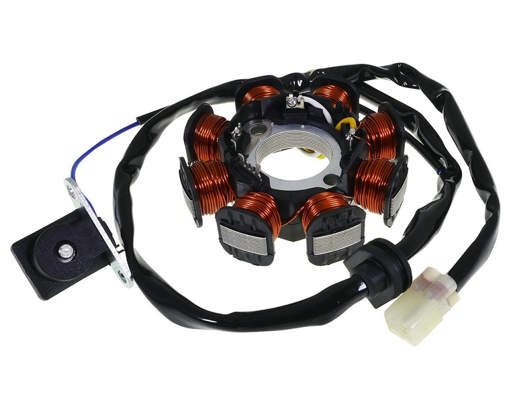 Lichtmaschine / Stator fr Kymco Super9 LC, Agility 2T, Like 2T, Grand Dink, People, Yager 50 Ersatz Zndgrundplatte Roller Moped