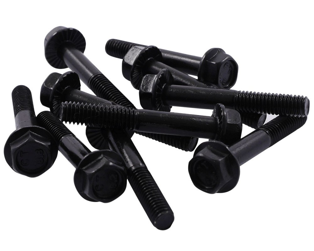 Flansch Schrauben M6x40 10 Stck schwarz