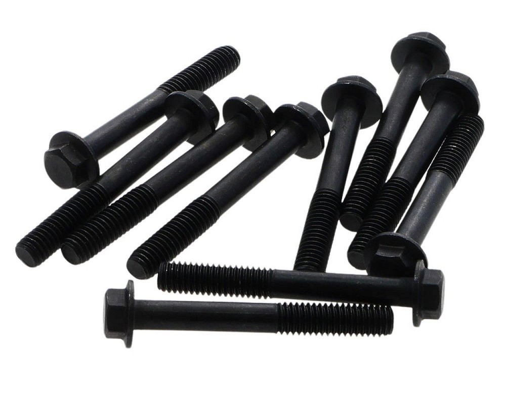 Flansch Schrauben M6x45 10 Stck schwarz