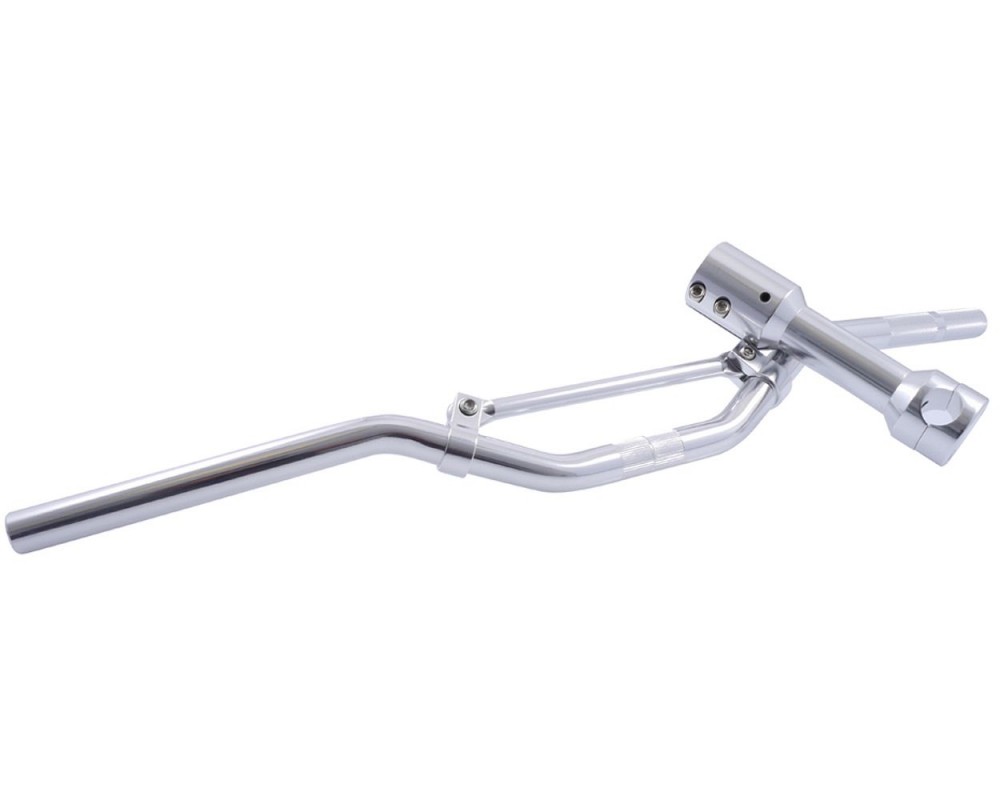 Downhill Lenker Set mit Aufnahme Aluminium poliert kompatibel fr Yamaha Aerox / MBK Nitro