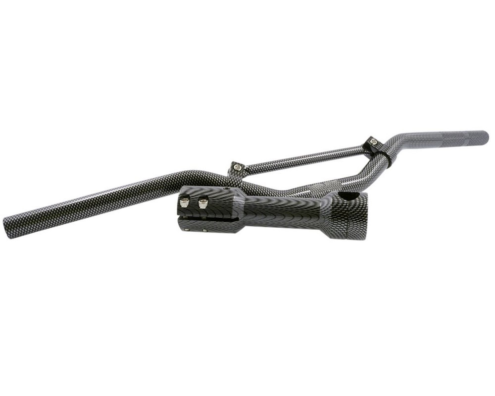 Downhill Lenker Set mit Aufnahme Carbon Look kompatibel fr Yamaha Aerox / MBK Nitro