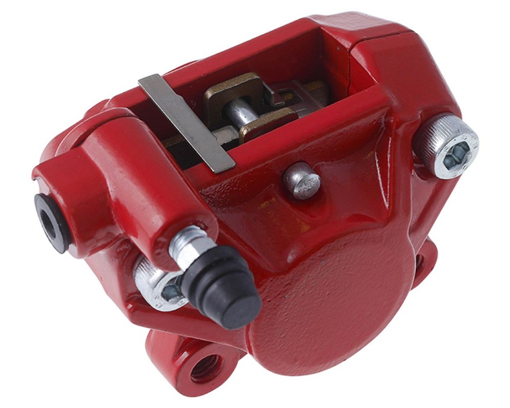 Bremssattel / Bremszange Bremse hinten rot komplett kompatibel fr Aprilia SR50, Benelli 491, Italjet Dragster, Yamaha Aerox, Jog RR, MBK Nitro