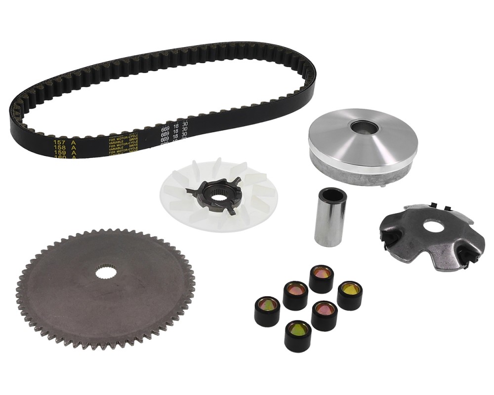 Variomatik + Riemenscheibe + Keilriemen Set fr 50ccm GY6 4-Takt, Baotian, Rex, Benzhou, Flex-Tech, Explorer, ATU, Kit 10 Zoll