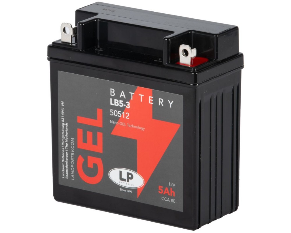 Batterie LANDPORT LB5-3 Gel 12V 5Ah kompatibel fr Simson S51 S50 S53 S70 SR50 SR80, Yamaha RD 350, Malaguti F15