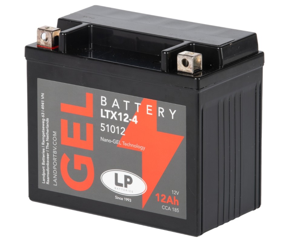 Batterie LANDPORT LTX12-4 Gel 12V 12Ah kompatibel fr Roller Motorrad Gilera Runner, Honda CB, Aprilia SR, Piaggio MP3, Suzuki GSX-R, Vespa LXV