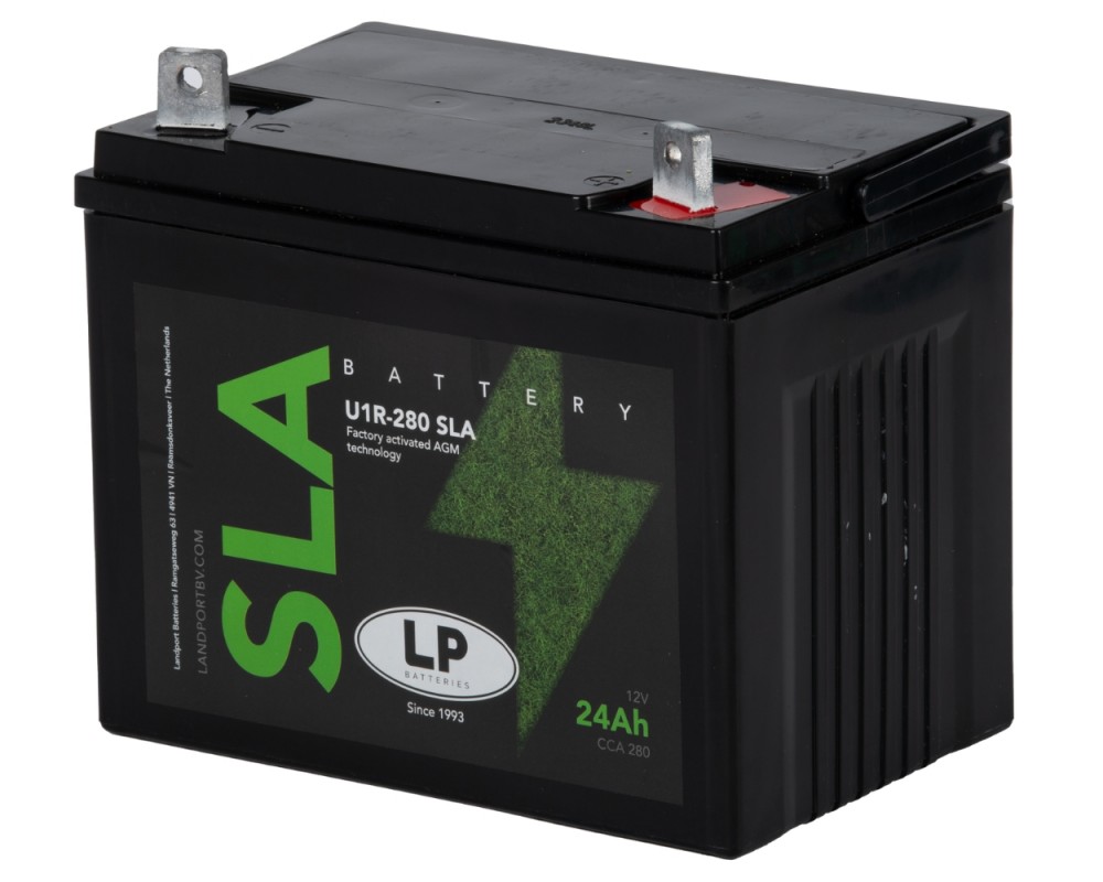 Batterie LANDPORT U1R-280 SLA 12V 24Ah kompatibel fr Rasenmher, Aufsitzmher, Rasentraktor Universal