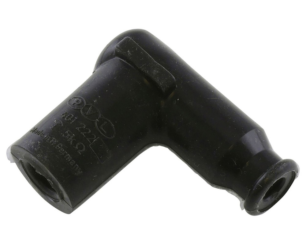 Zndkerzenstecker R&D Premium 90 Grad schwarz kompatibel fr Piaggio, Minarelli, Peugeot Roller Mofa, Moped, Mokick, Motorrad, Quad, ATV
