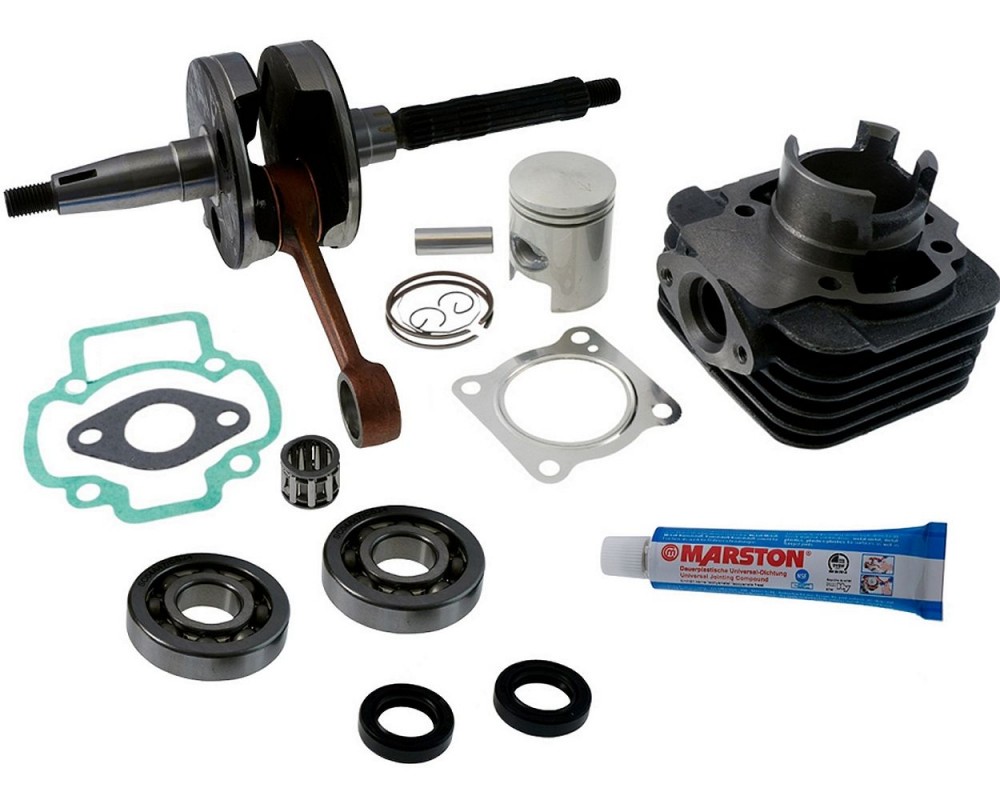Kurbelwelle + Zylinder + Lagersatz kompatibel fr Piaggio AC