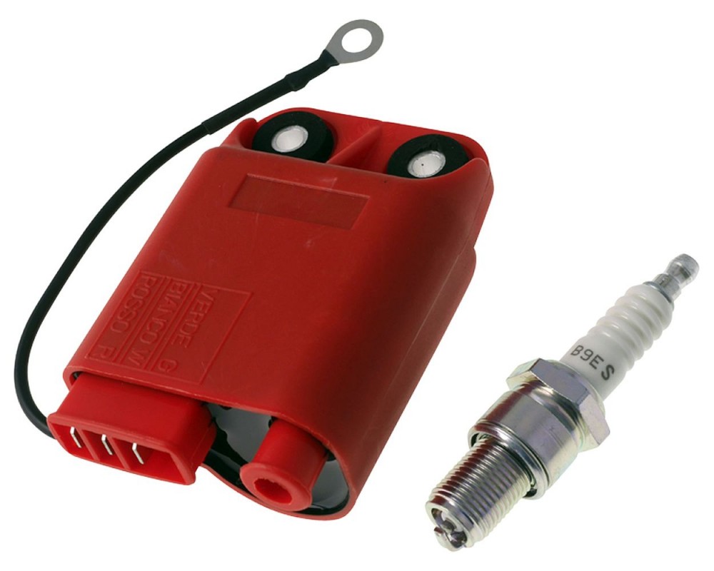 CDI + Zndspule + Zndkerze NGK B9ES kompatibel fr Piaggio NRG MC2 MC3 Sfera NSL RST TEC ZIP SSL 50 SSL25 Zndeinheit Set Kit Satz