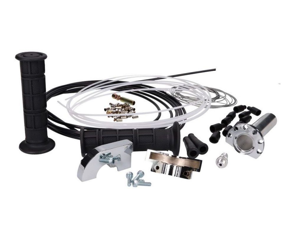 Gasgriff Set NARAKU Kurzhub Chrom - universal