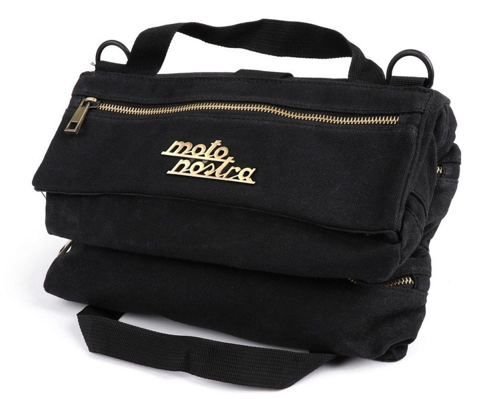 Werkzeugtasche schwarz ohne Werkzeug MOTO NOSTRA universal, kompatibel fr Vespa VNB, VBB, Rally, Sprint, Lambretta, Scooter, Roller