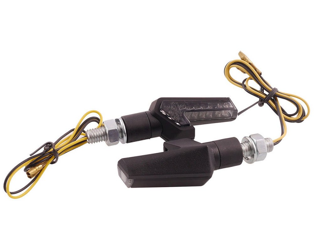Blinker VANEZ Rider LED schwarz Mini klein universal E-Nummer, Custom, Motorrad, Mokick, Scooter, Roller, Mofa, Moped, Quad, ATV