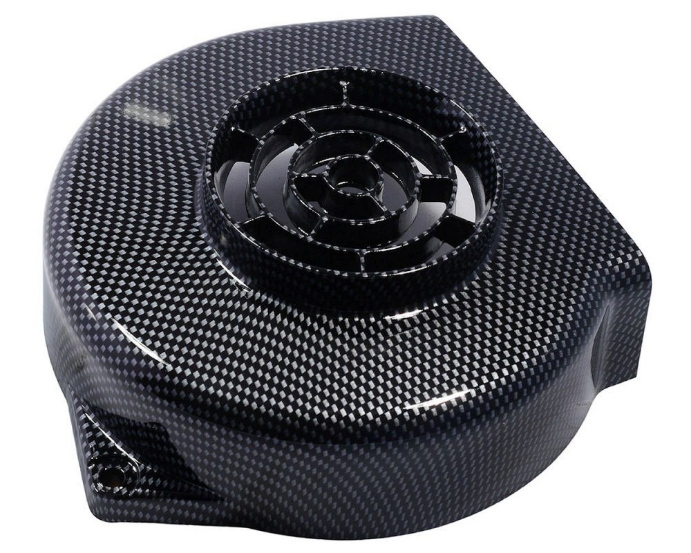Lfterradabdeckung carbon look kompatibel fr Peugeot liegend