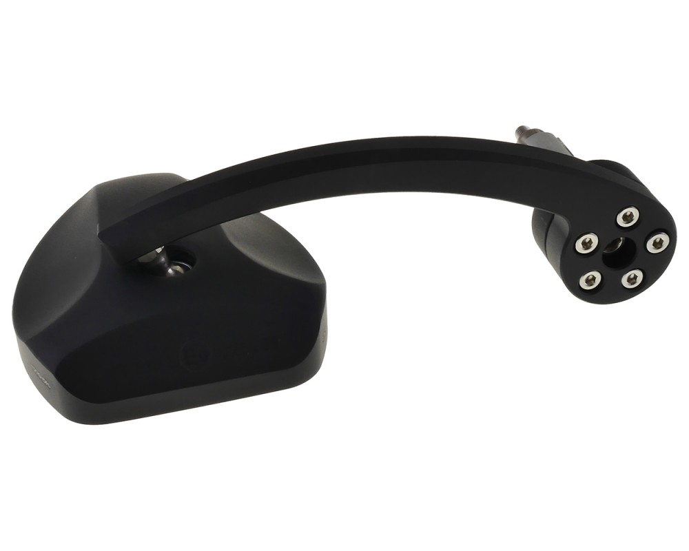 Lenkerendenspiegel FERRARA 2 Evo schwarz mit Adapter 12-22mm kompatibel fr Motorrad, Roller, Quad, Moped, Mofa, Vespa