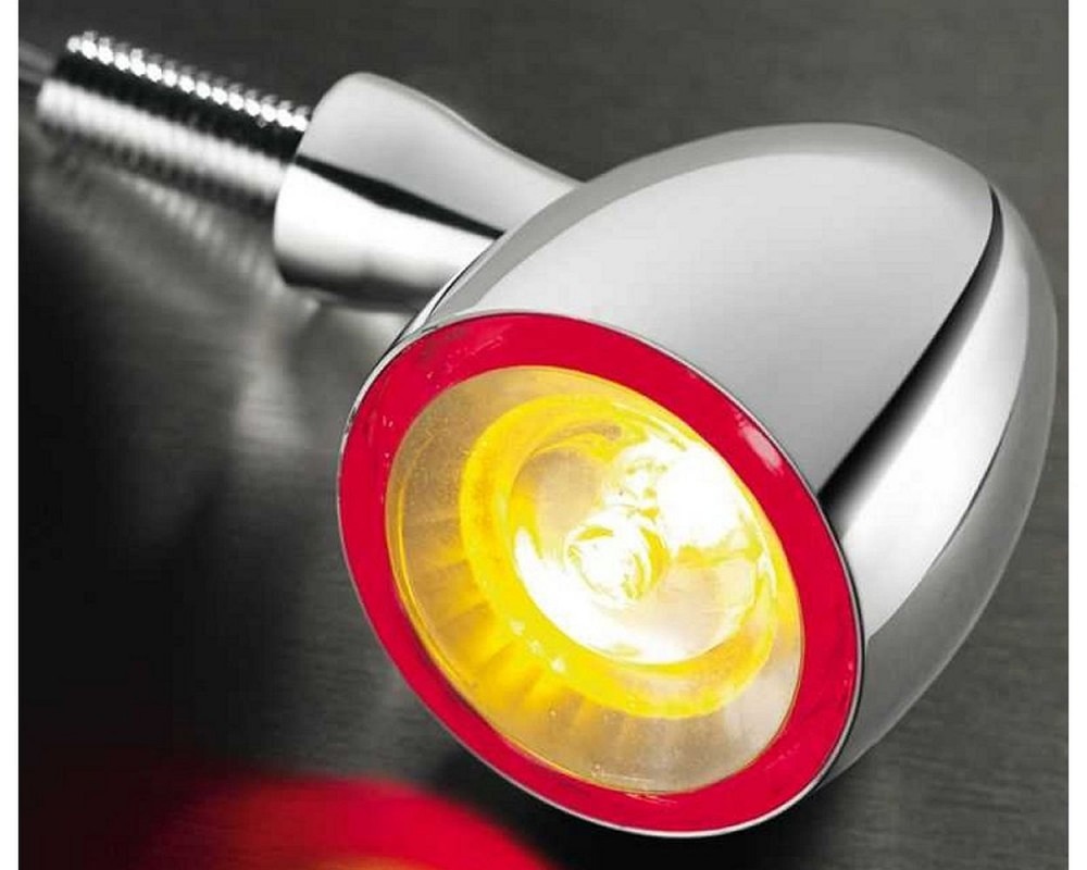 Blinker LED / Rcklicht Kellermann Bullet 1000 DF, chrom , klares Glas, Motorrad