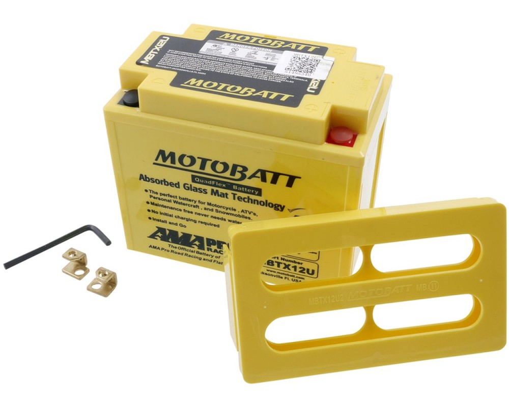 Batterie 12V 14Ah MOTOBATT MBTX12U, 4-polig