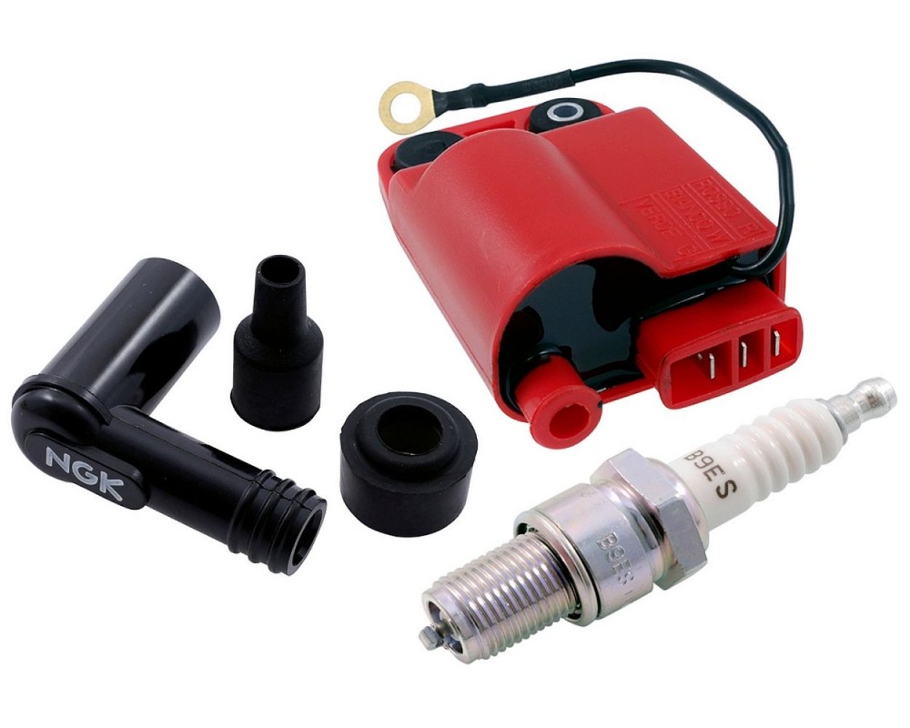 CDI  Zndspule  Kerzenstecker  Kerze NGK B9ES kompatibel fr Piaggio NRG MC2 Sfera NSL RST TEC ZIP SSL Gilera Stalker Runner Zndenheit Langgewinde