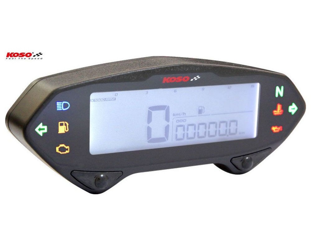 Tachometer KOSO DB01RN schwarz mit Drehzahlmesser [W3]