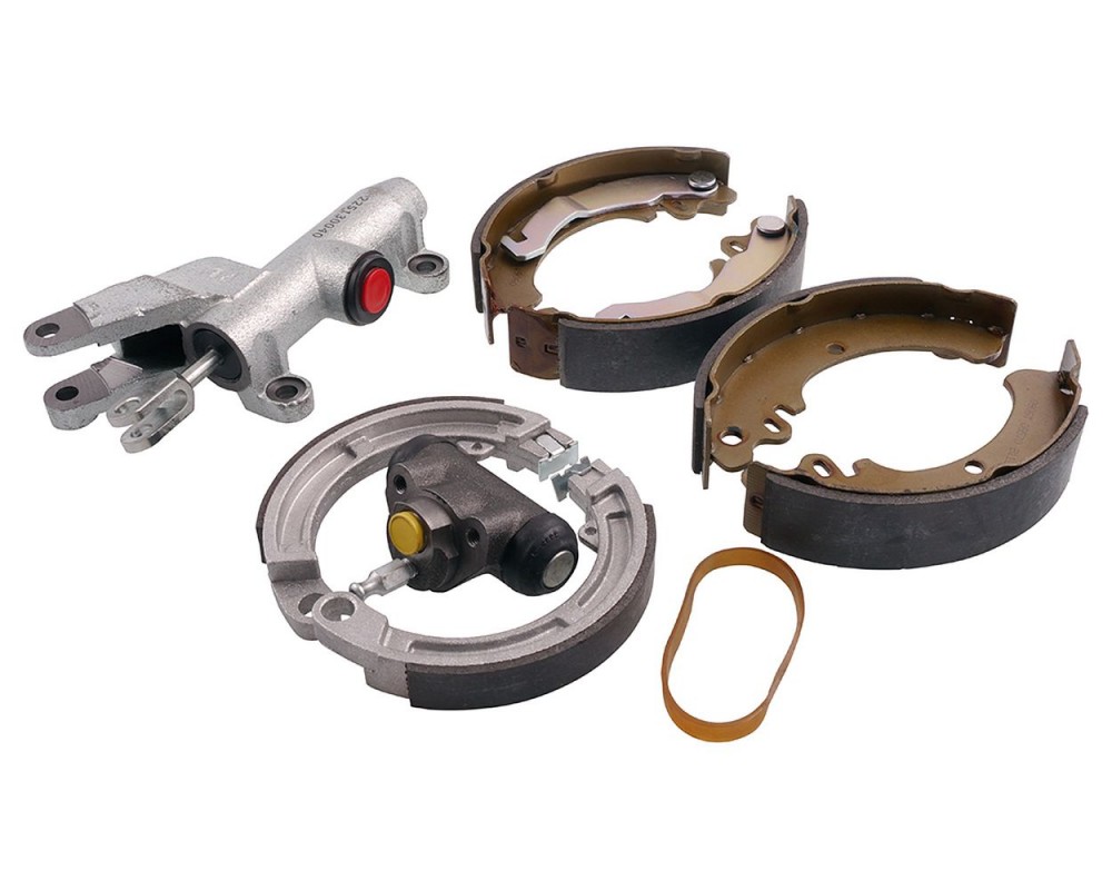 Bremsenset Bremsbacken + Zylinder kompatibel fr Piaggio Vespa Classic Ape 50 Mix TM FL RST Bremse Satz Komplett Set Kit