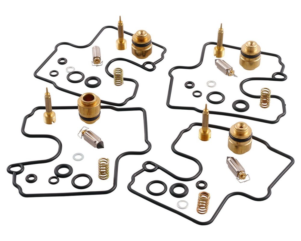 Vergaser Reparatursatz Set 4x kompatibel fr Kawasaki ZX 6R 600 ZX600 Ninja ZZR 600 Wartungskit Dichtungsset Ersatz Dichtungen