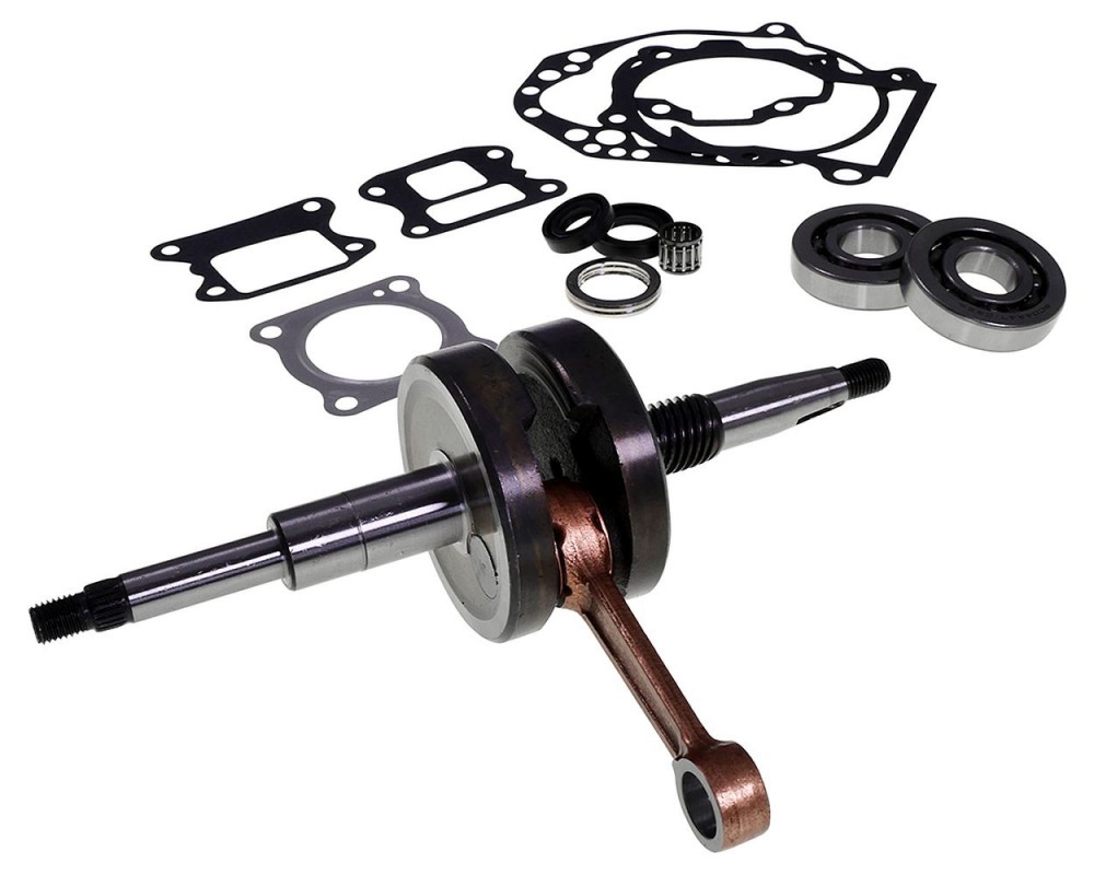 Kurbelwelle + Lager + Dichtsatz Set kompatibel fr Peugeot stehend Euro 1 Speedfight 1 / 2, Buxy, TKR, Limbo, Gipsy, Hercules