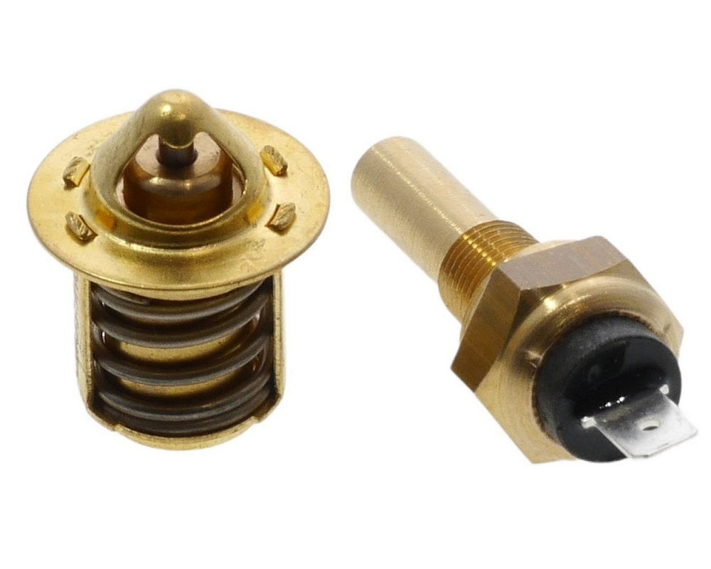 Temperaturfhler + Thermostat Set Temperatur Geber kompatibel fr Minarelli liegend LC Yamaha Aerox, Jog RR, Neos, MBK Nitro Minarelli 50ccm Wasser