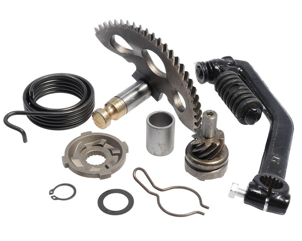 Kickstarter Reparaturset fr Piaggio 50ccm 2-Takt Kickstarterwelle, Ritzel, Mitnehmer, Feder, Kickstarter kompatibel fr Aprilia SR50 Gilera Runner Pi