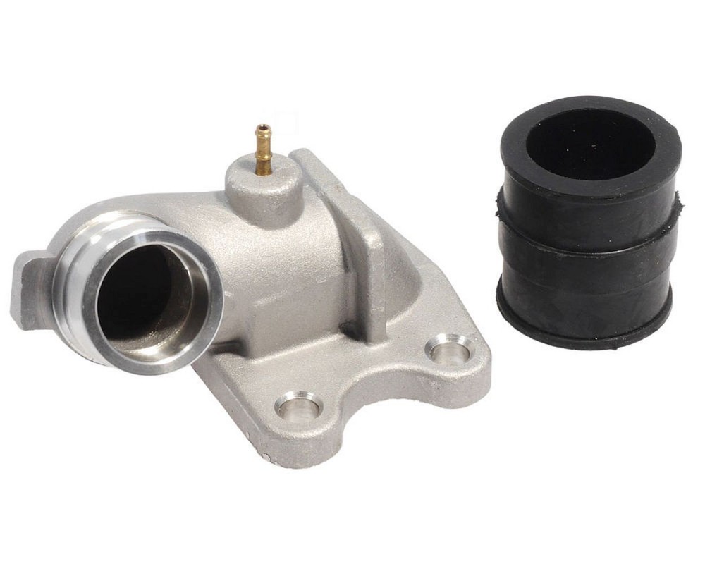 Ansaugstutzen Peugeot stehend fr Vergaser mit Steckverbindung kompatibel fr Dellorto Speedfight 1 / 2, TKR, Zenith, Elystar