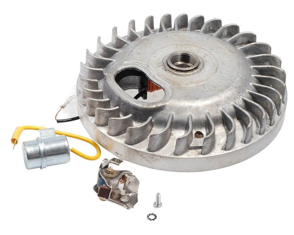 Zndung Set RMS Polrad Lichtmaschine Rotor Kondensator Zndunterbrecher kompatibel fr Piaggio Vespa Ciao, Bravo, SI, Boss, Boxer, Grillo Mofa