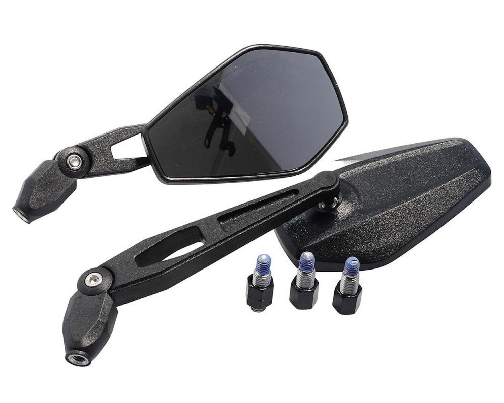 Spiegel Set SHIN YO Maverick Booster 2 M10x1,25 Universal Motorrad, Roller, Quad, Schaltmoped