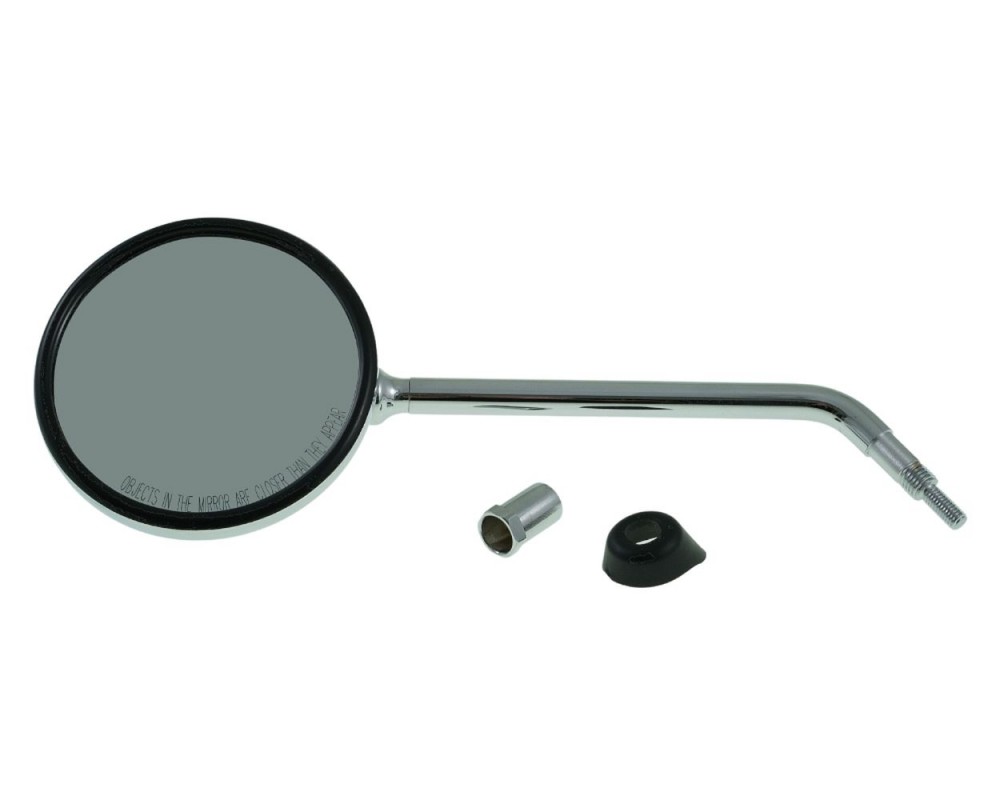 Spiegel FAR rund, Chrom links kompatibel fr Vespa LX, LXV 50 125 150, Piaggio Liberty 50 125 150 200