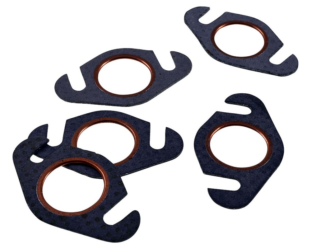 5x Dichtung Auspuffkrmmer geschlitzt 26mm kompatibel fr Piaggio 50ccm 2-Takt AC LC NRG, TPH, Zip, Gilera Runner, Aprilia SR50