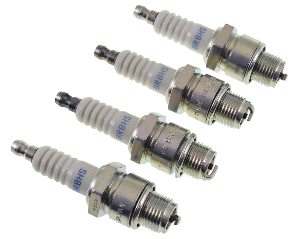 Zndkerze NGK BR8HS entstrt, 4-er Set kompatibel fr Yamaha Aerox 50, MBK Nitro 50 Roller Moped Vespa Lambretta Universal