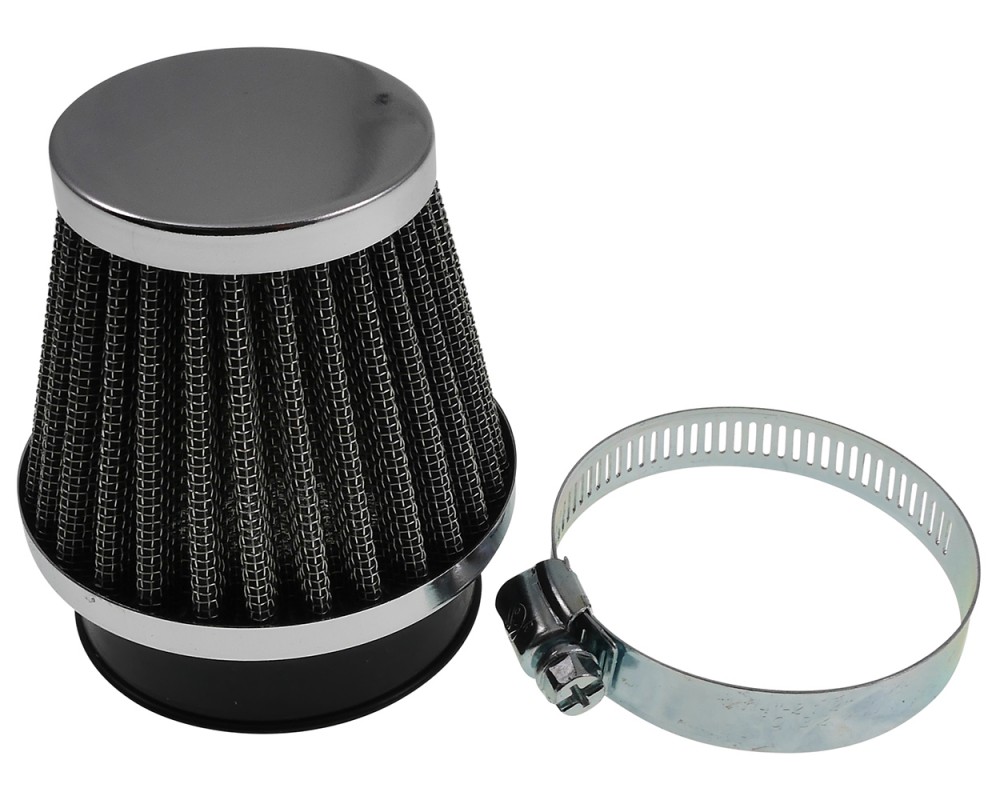 Luftfilter gerade D55mm chrom Universal kompatibel fr Roller, Moped, Mofa, Vespa, Motorrad Sportluftfilter